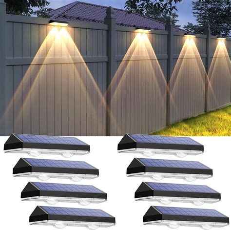 fence mounted solar lights|Amazon.com: Fence Lights Solar Powered.